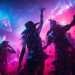 Junge Leute amüsieren sich auf der Halloween-Party im Nachtclub